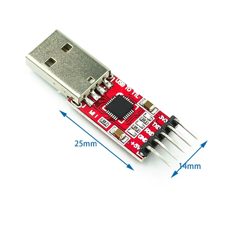 CP2102 USB-naar-TTL Adapter (Rood (zonder DTR-pin))-1
